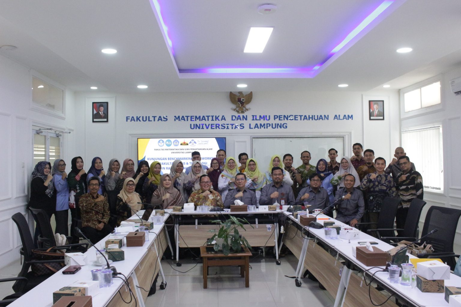 Kunjungan Benchmarking dan Workshop Persiapan Akreditasi Internasional ASIIN Fakultas Sains dan Teknologi UIN Raden Fatah Palembang ke FMIPA Universitas Lampung